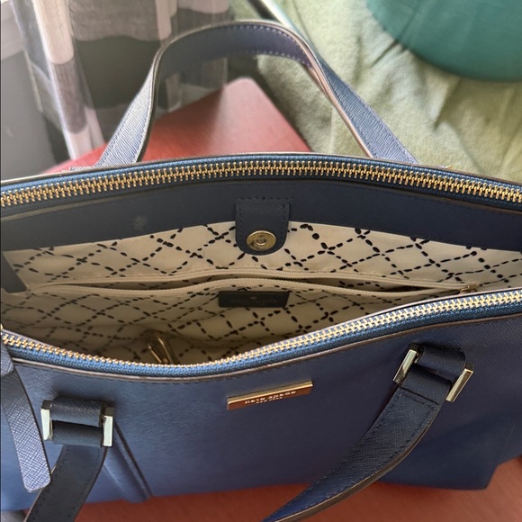 Kate Spade Navy Blue Satchel - Picture 6 of 8